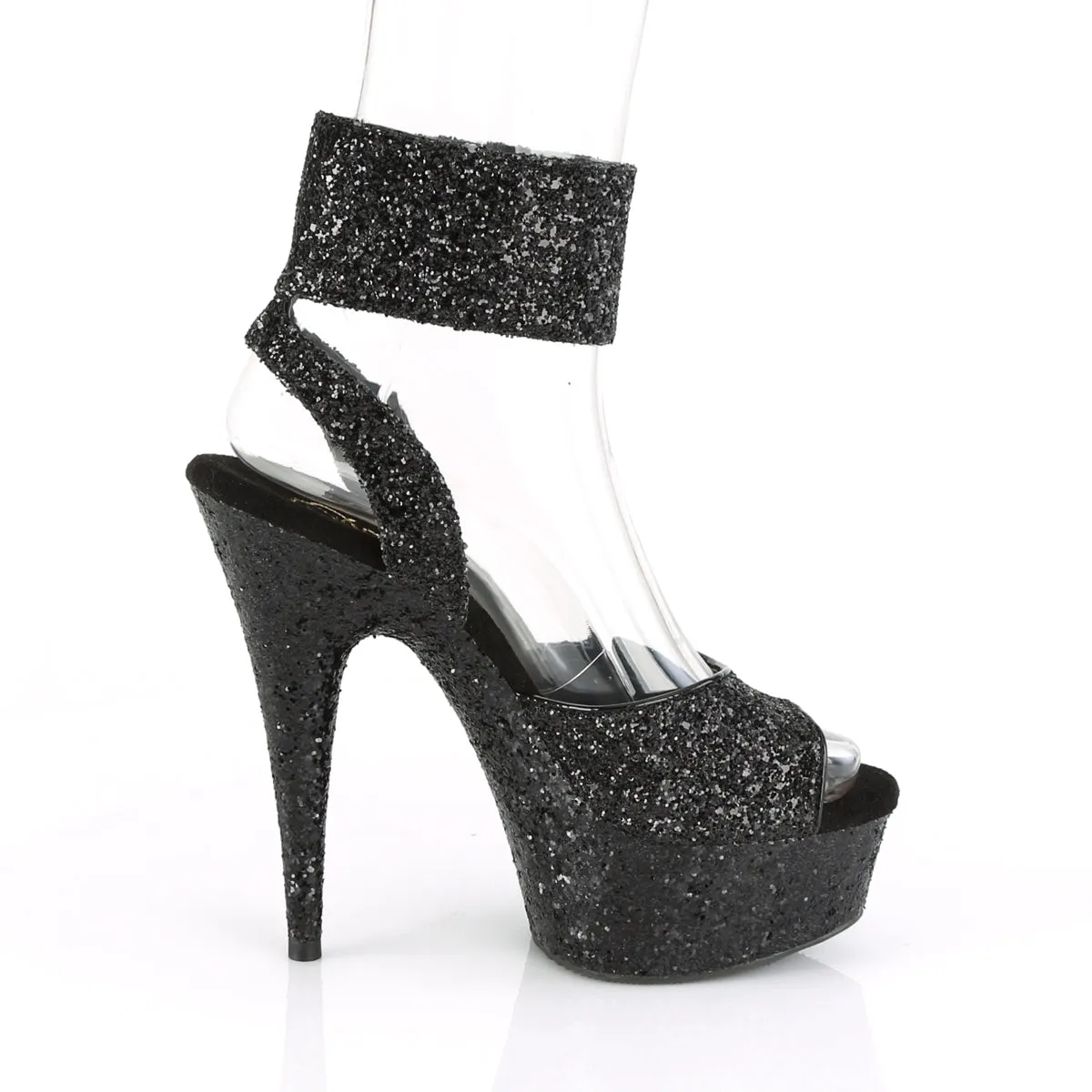 DELIGHT-691LG  Black Glitter/Black Glitter