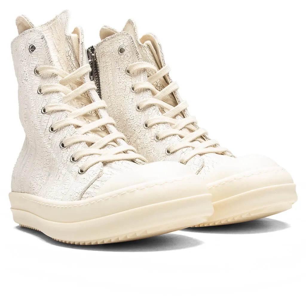 Denim Sneaks - Milk White