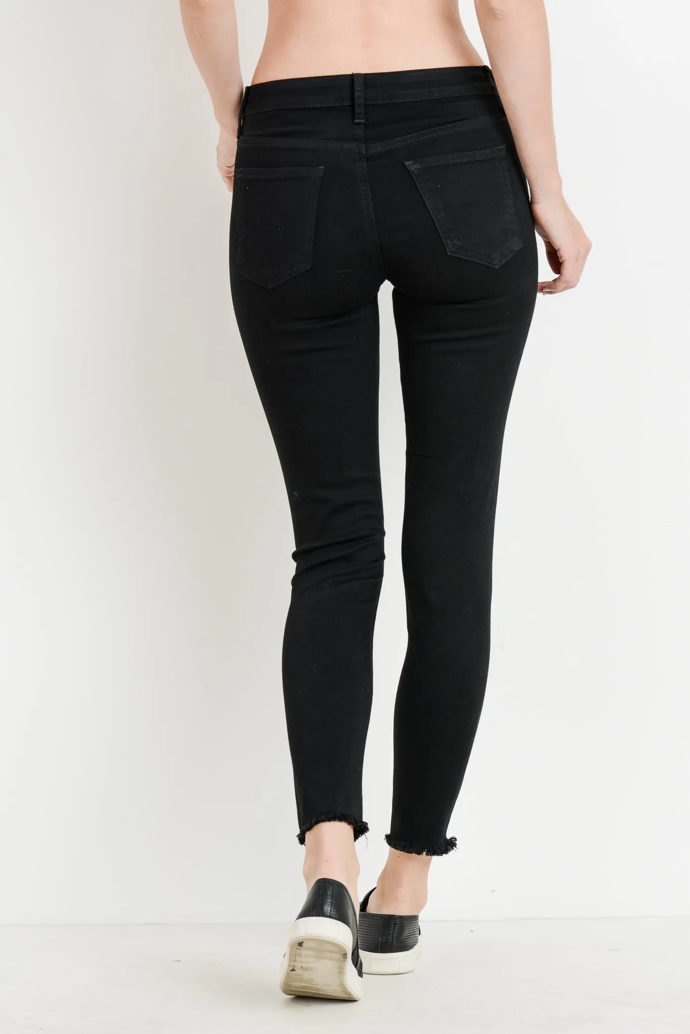 Distress Destroyed Skinny Stretchy Jean