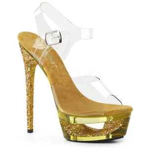 ECLIPSE-608GT  Clear/Gold Multi Glitter-Tinted
