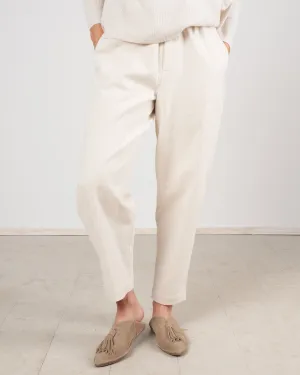 elastic trouser - bone white