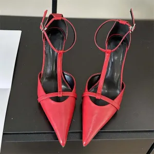 Elegant Pointed Toe Buckle Strap Women Pump Sexy Party Prom High Heels