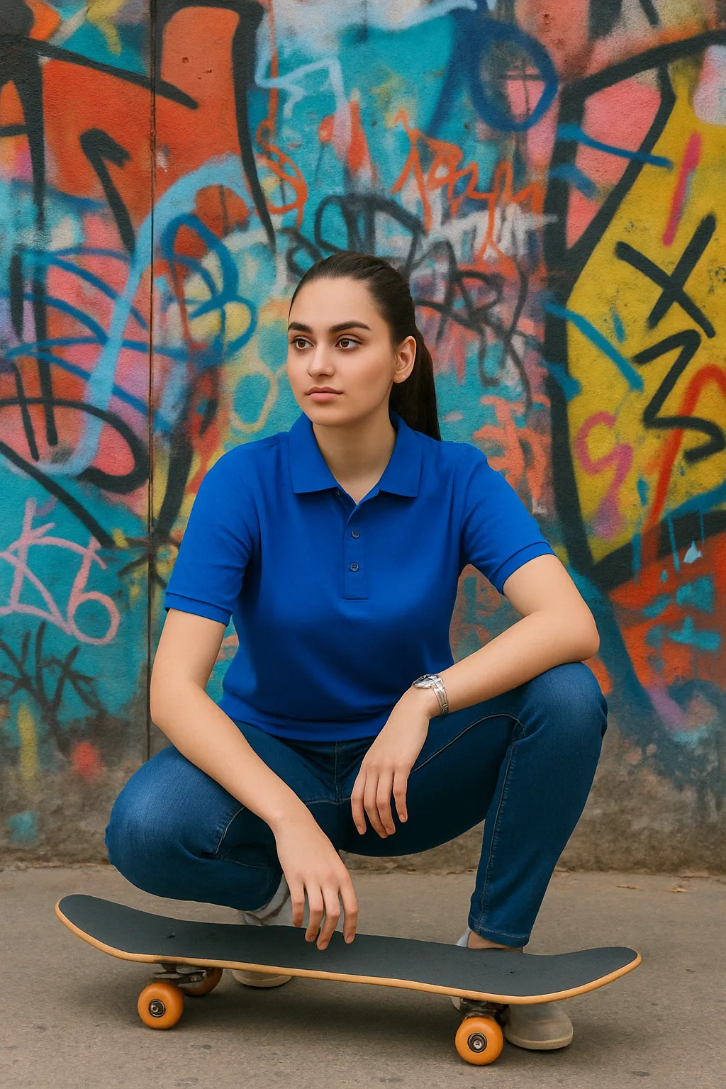 Emerald  Polo with Slim-Dark Blue