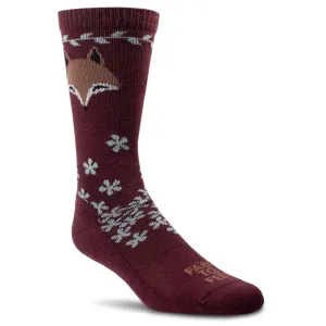 Farm to Feet Womens Emeryville Fox Graphic Crew Socks