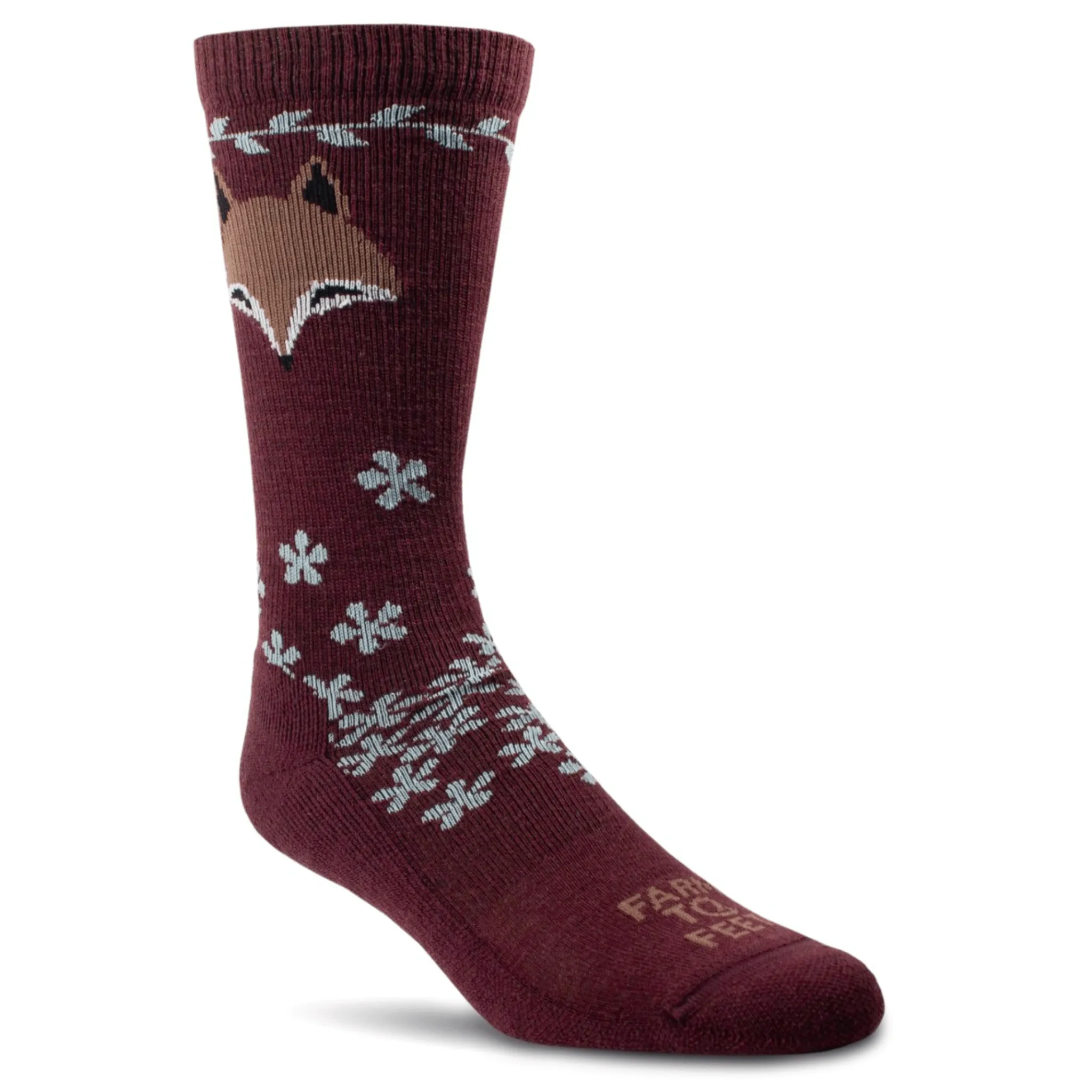Farm to Feet Womens Emeryville Fox Graphic Crew Socks