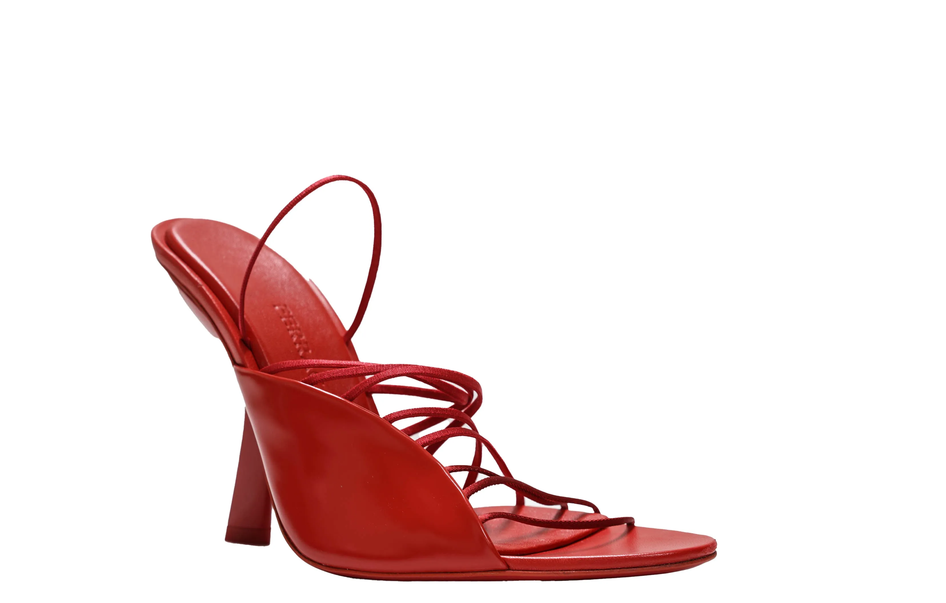 Ferragamo Women's Red Leather Strap Sandal Altaire 10.5cm 0760289 50% OFF