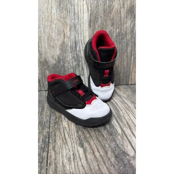Flight Jordan Max Aura 4 Kids Toddler Sneakers Size 10C Red Black White