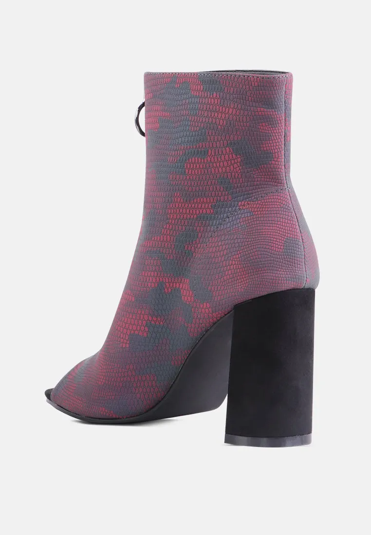 floarea knitted peep toe block heel sandals