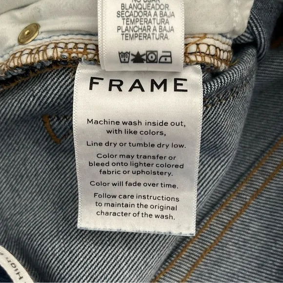 Frame Ali High Rise Skinny in Juniper Medium Wash Mid Rise Jeans Denim Size 25