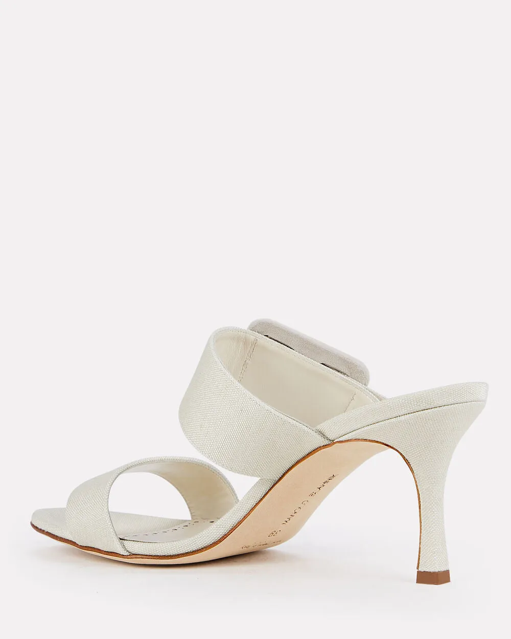 Gable Buckle Canvas Mules