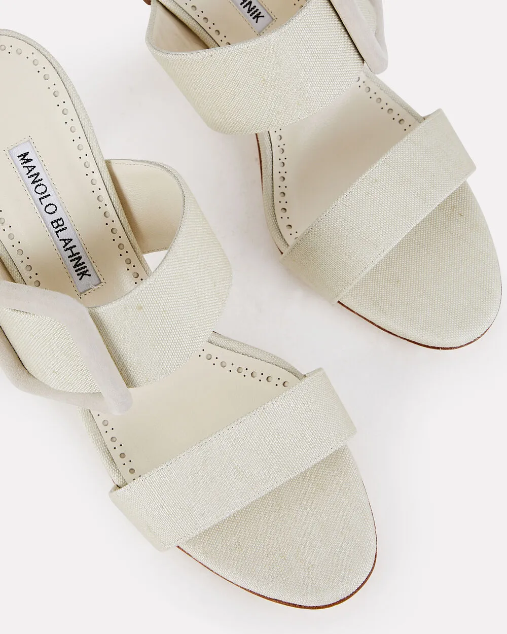 Gable Buckle Canvas Mules