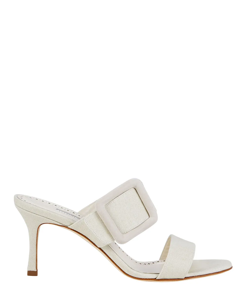 Gable Buckle Canvas Mules
