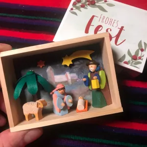 German Matchbox Scene: Nativity