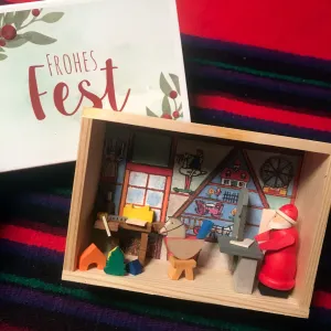 German Matchbox Scene: Santa's Workshop