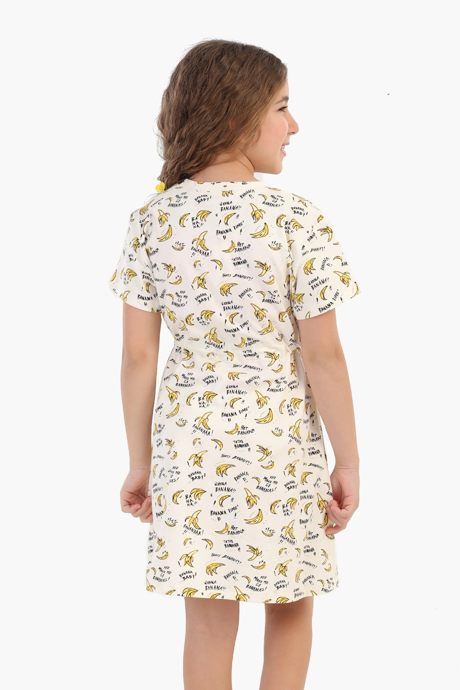 Girly Bananas Print Nightgown