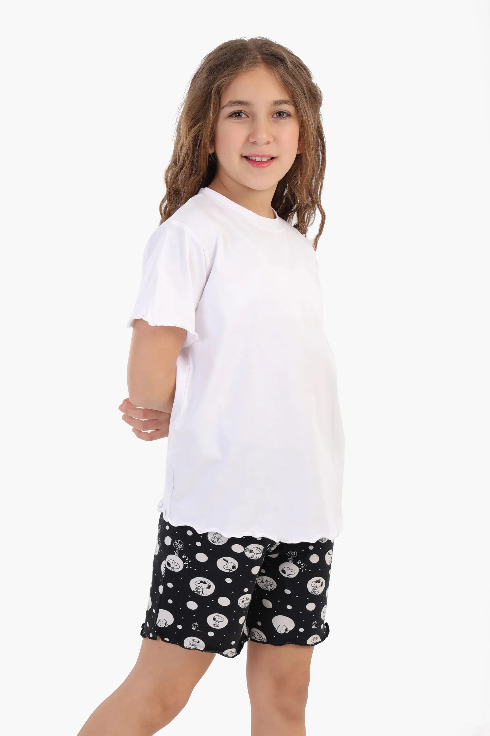 Girly Printed Snoopy Pyjama Set