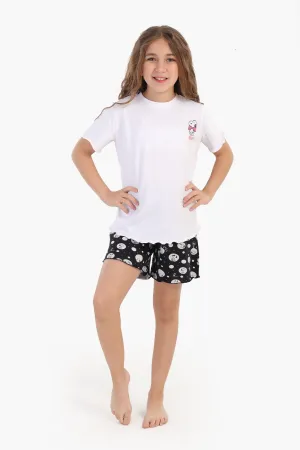 Girly Printed Snoopy Pyjama Set