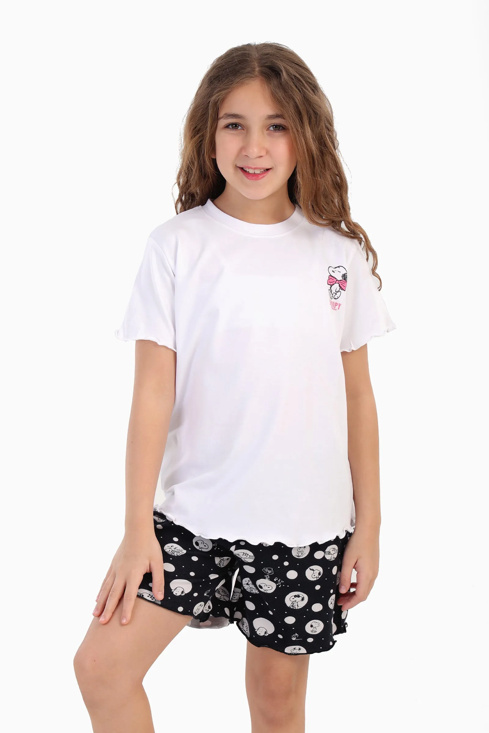 Girly Printed Snoopy Pyjama Set