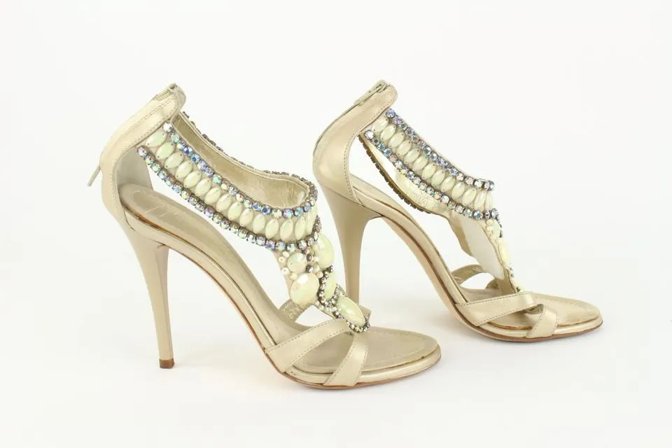 Giuseppe Zanotti Women's 36 Jeweled T-Strap Sandal 1GZ1209