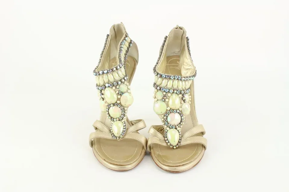 Giuseppe Zanotti Women's 36 Jeweled T-Strap Sandal 1GZ1209