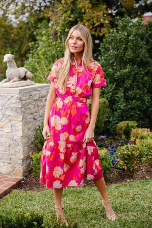 Gwyneth Dress in Dahlia Flourish
