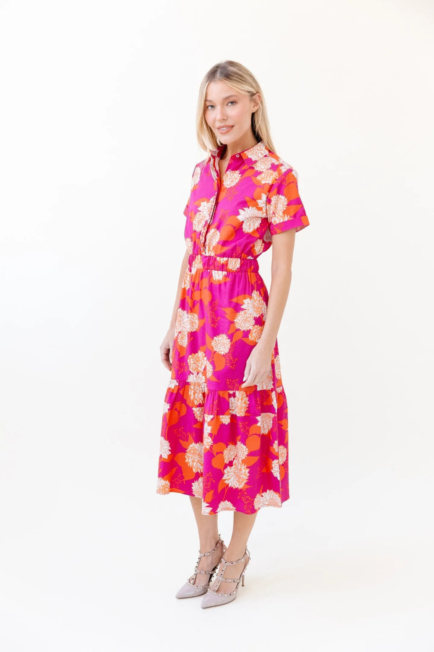 Gwyneth Dress in Dahlia Flourish