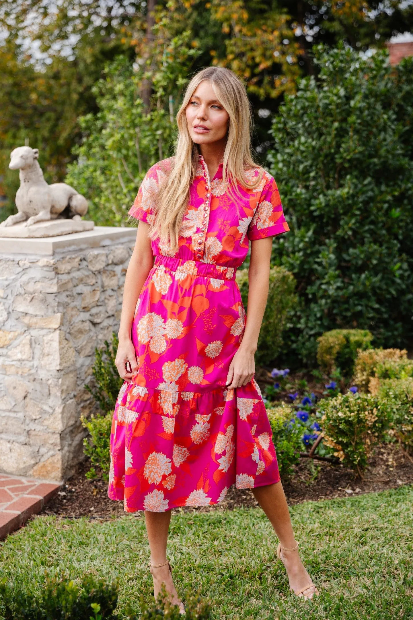 Gwyneth Dress in Dahlia Flourish