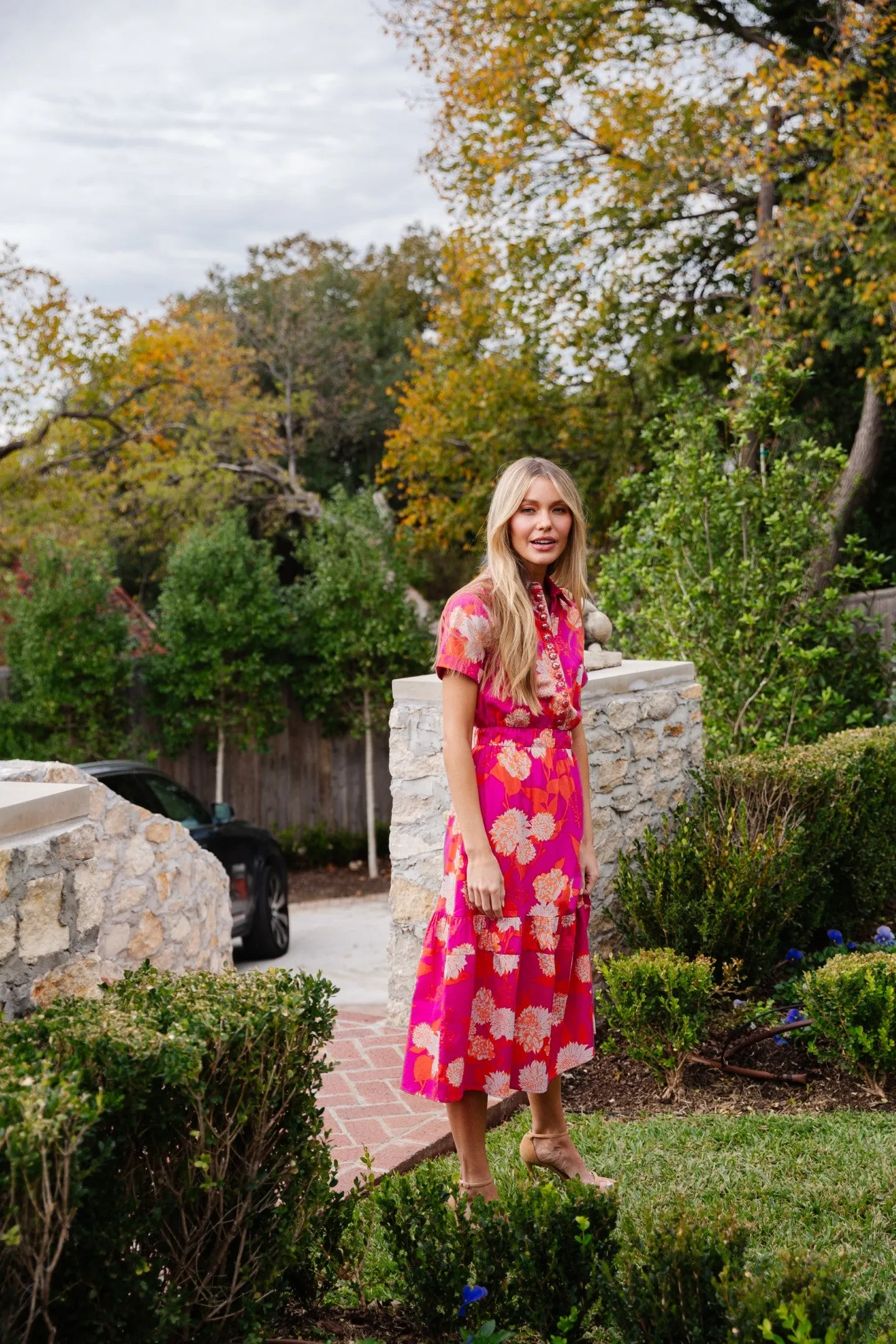 Gwyneth Dress in Dahlia Flourish