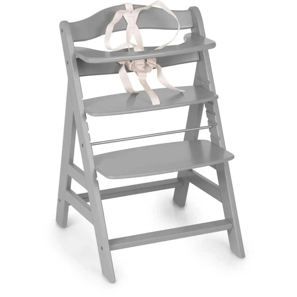 Hauck Alpha  Wooden Highchair - Grey