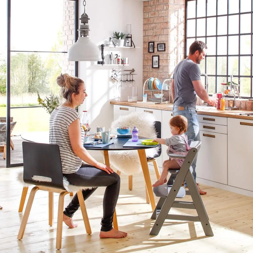 Hauck Alpha  Wooden Highchair - Grey