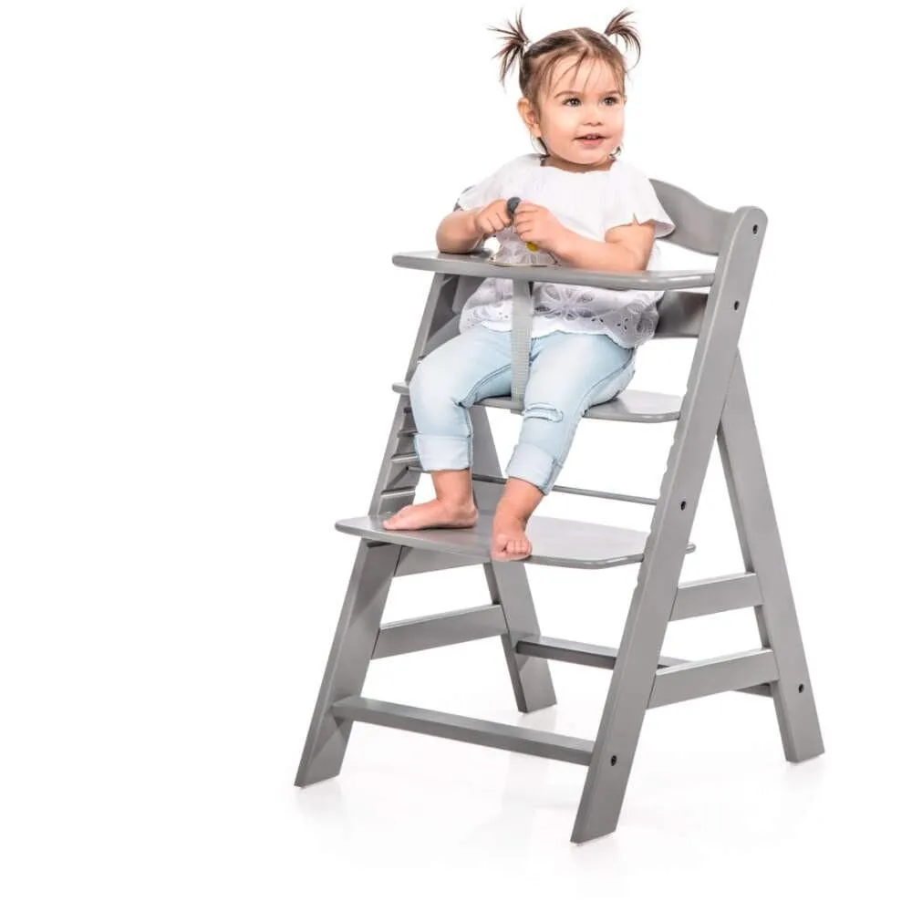 Hauck Alpha  Wooden Highchair - Grey