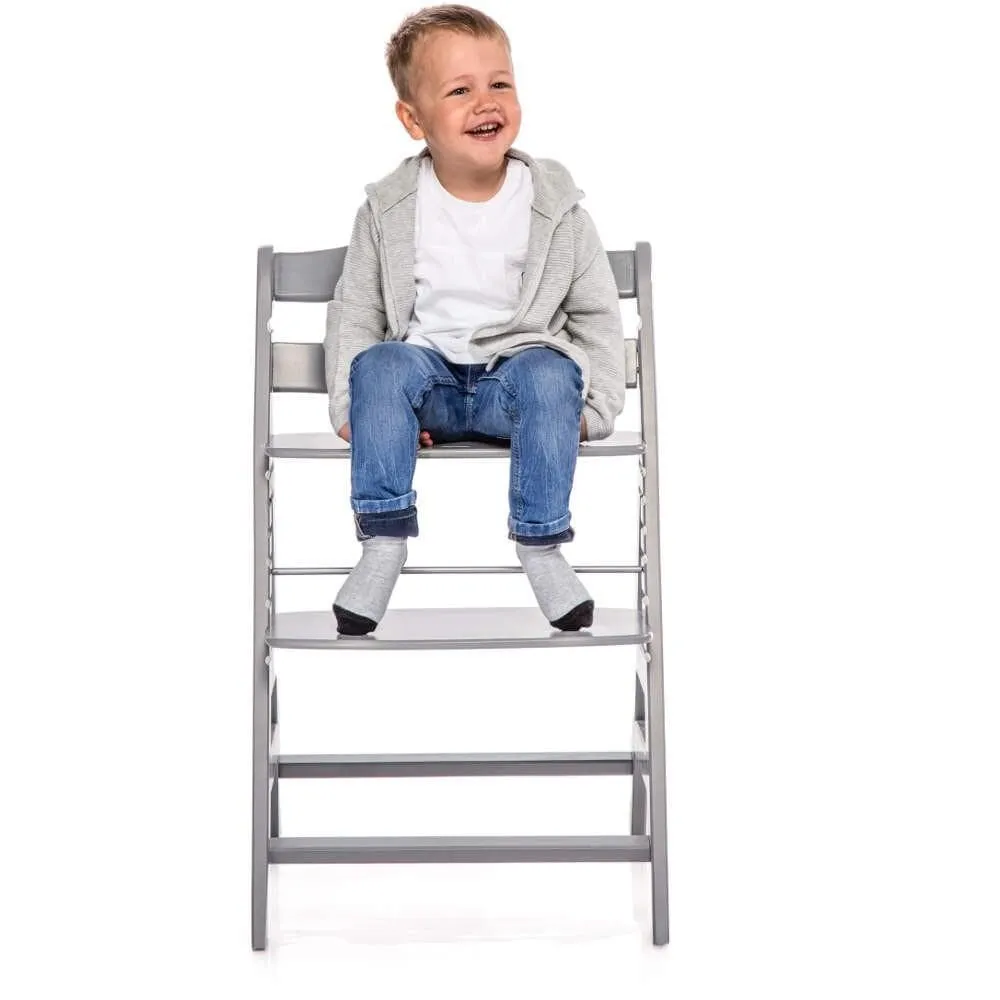 Hauck Alpha  Wooden Highchair - Grey