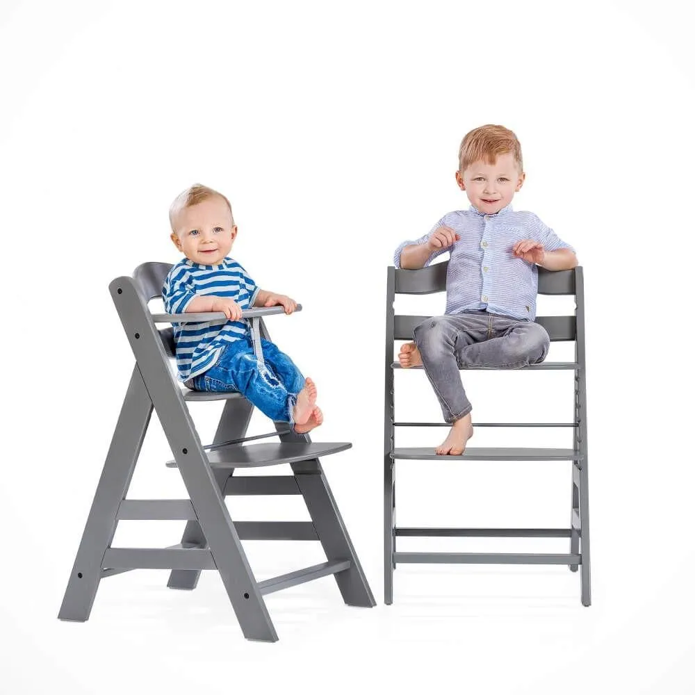Hauck Alpha  Wooden Highchair - Grey