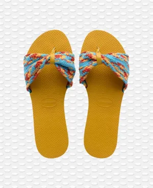 Havaianas You St Tropez Mesh Yellow Multi Flip Flops