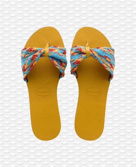 Havaianas You St Tropez Mesh Yellow Multi Flip Flops
