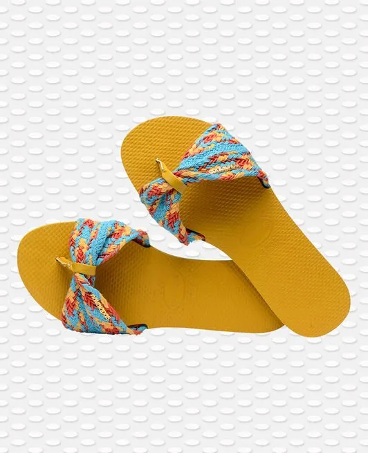 Havaianas You St Tropez Mesh Yellow Multi Flip Flops