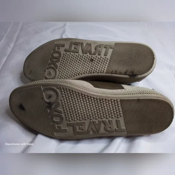 HTF Travel Fox Sneakers SADDLE SHOES Tan &amp; Brown Neutral Mens sz 10