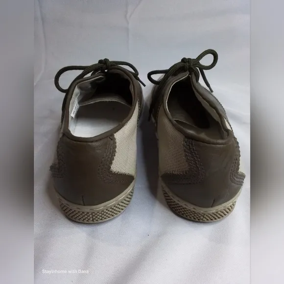 HTF Travel Fox Sneakers SADDLE SHOES Tan &amp; Brown Neutral Mens sz 10