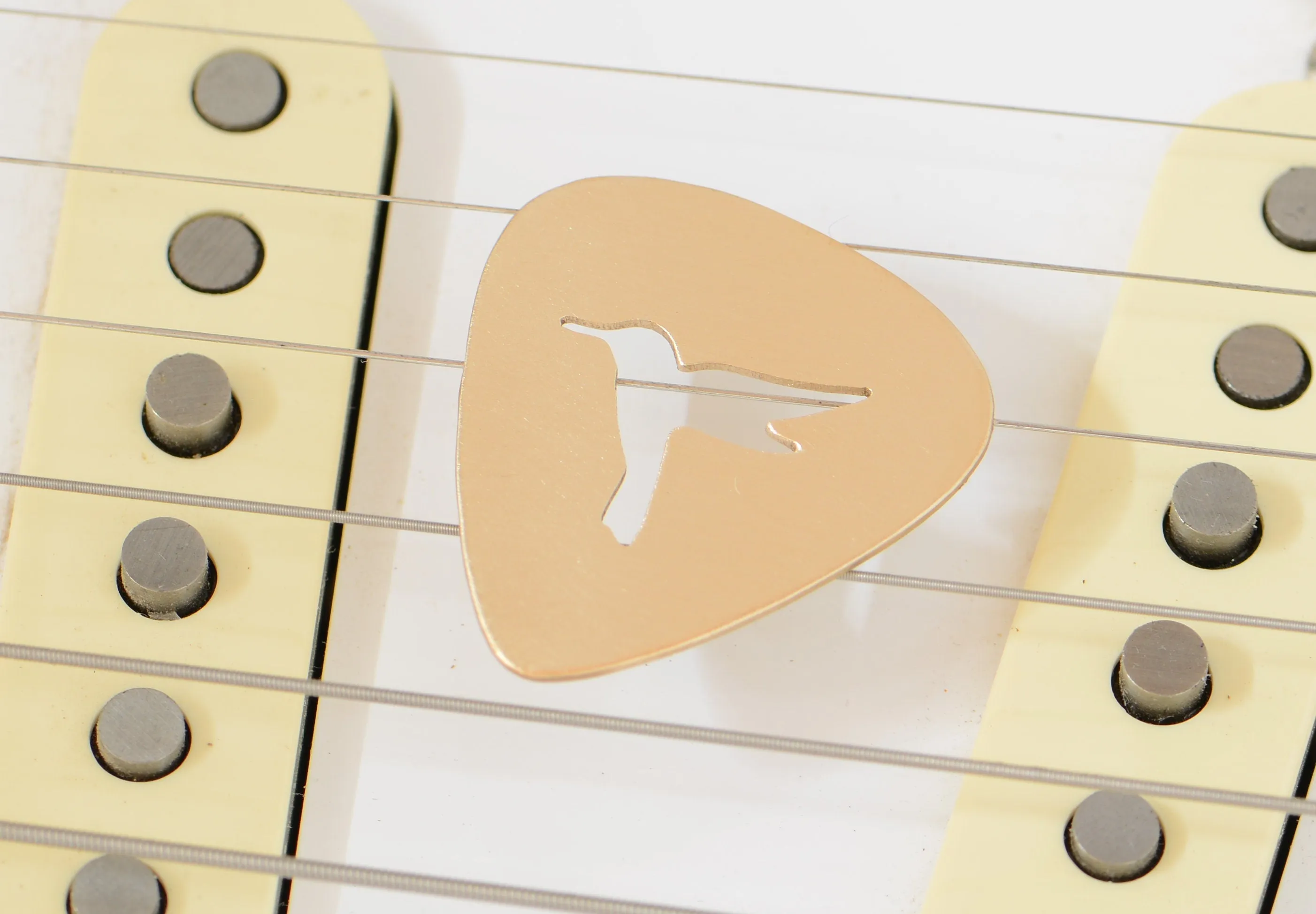 Hummingbird on Guitar Pick in Bronze