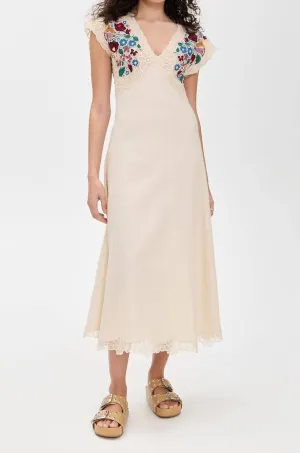 Katharine Embroidery Dress In Multi
