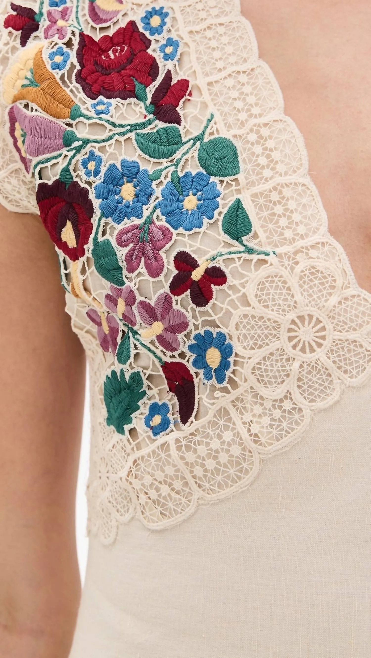 Katharine Embroidery Dress In Multi