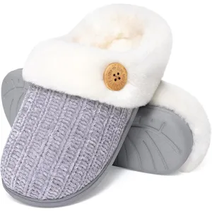 Knitted House Sandals with Memory Foam And Plush Lining
