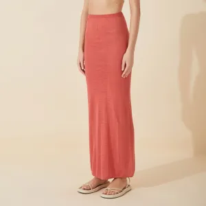 KNITTED ORGANIC LINEN BLEND SKIRT