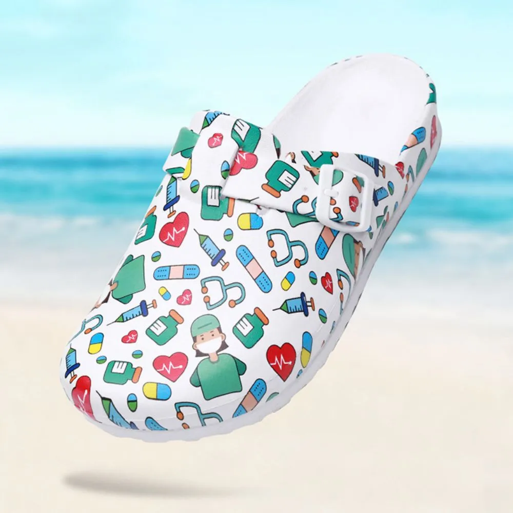 Laboratory Clogs Comfort Mules Close Toe Nurse Shoes Slip On Garden Shoes