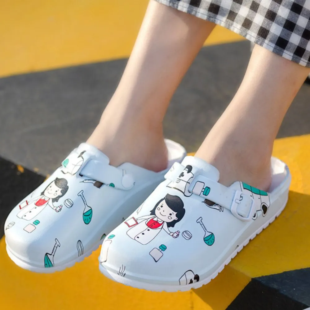 Laboratory Clogs Comfort Mules Close Toe Nurse Shoes Slip On Garden Shoes