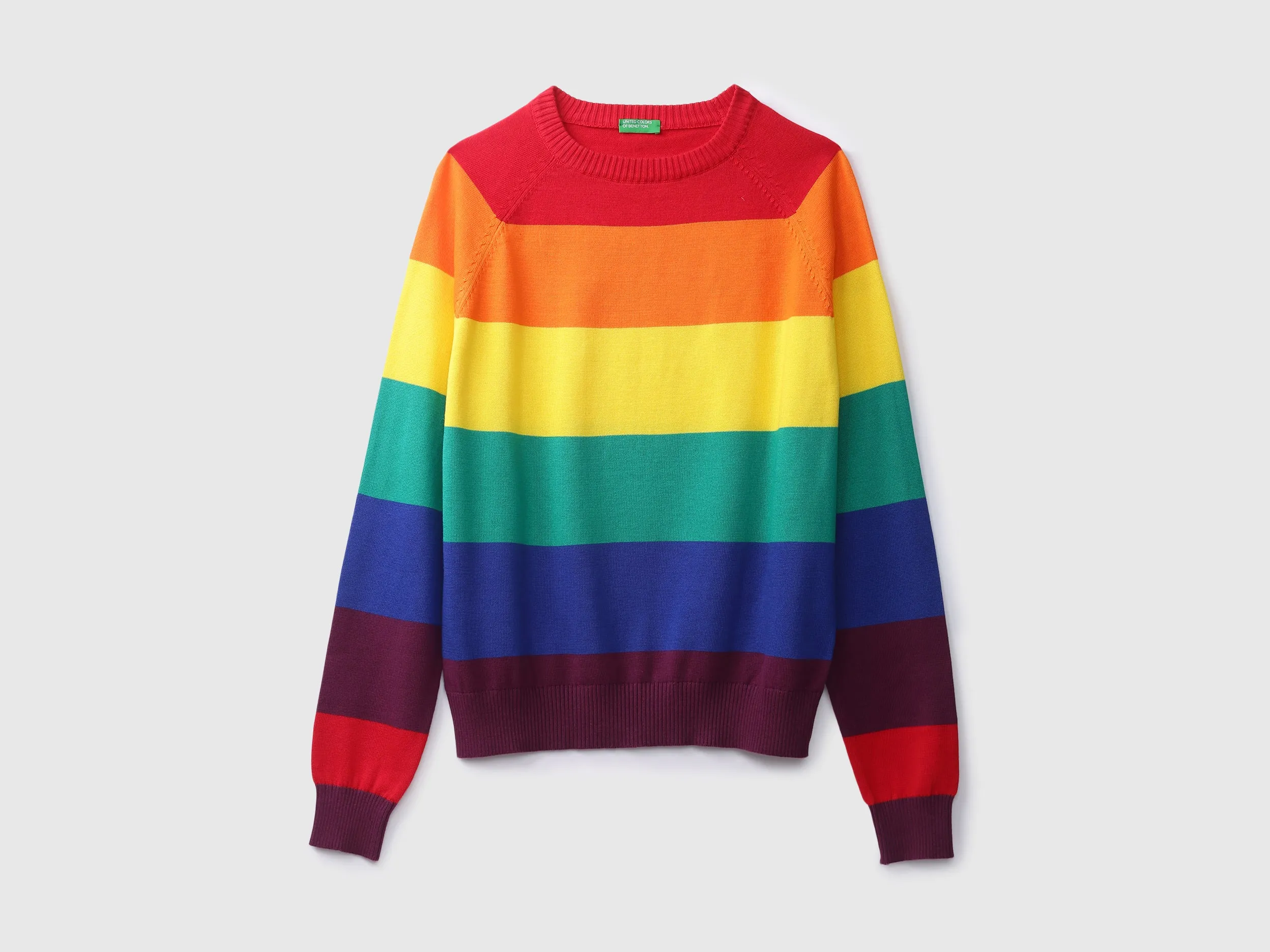 Ladies Long Sleeve Stripe Sweater