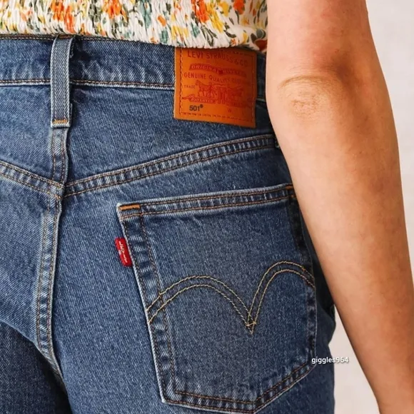 Levi's 501 Mid Thigh Bermuda Jean Shorts