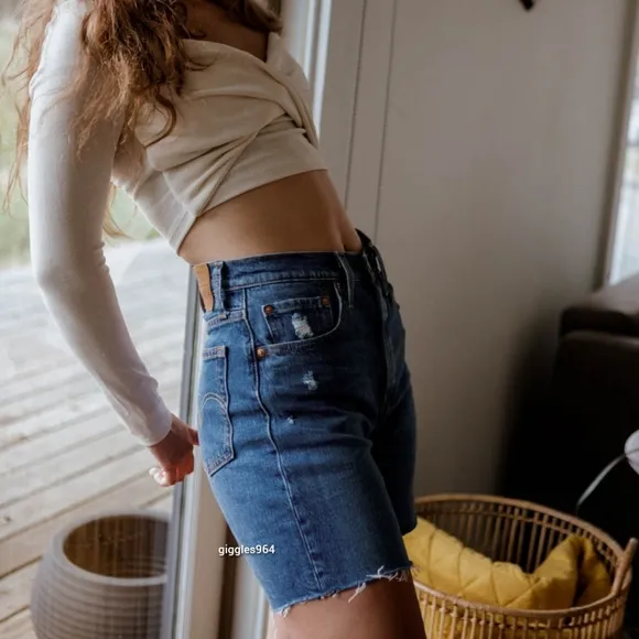 Levi's 501 Mid Thigh Bermuda Jean Shorts
