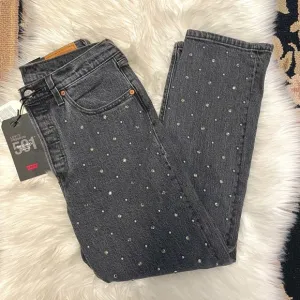 Levi's 501 Original Cropped studded jeans