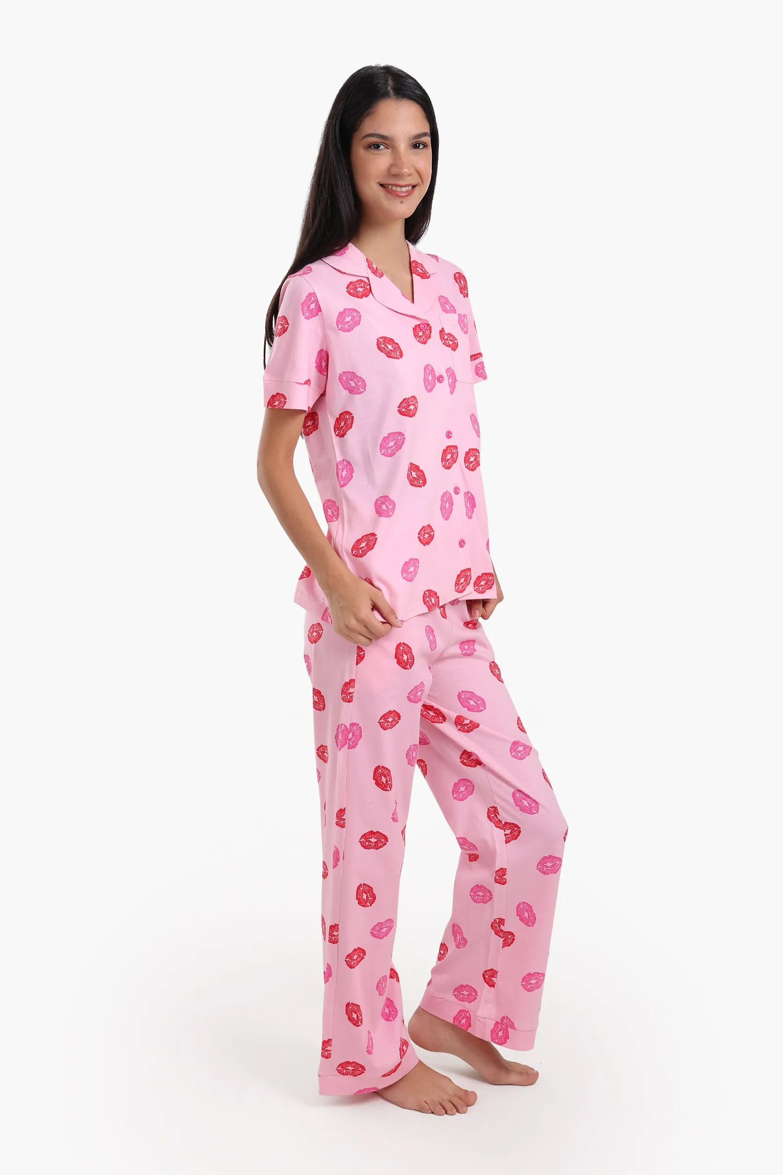 Lips Printed Pyjama Set